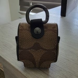 Coach airpods earbuds case keyring